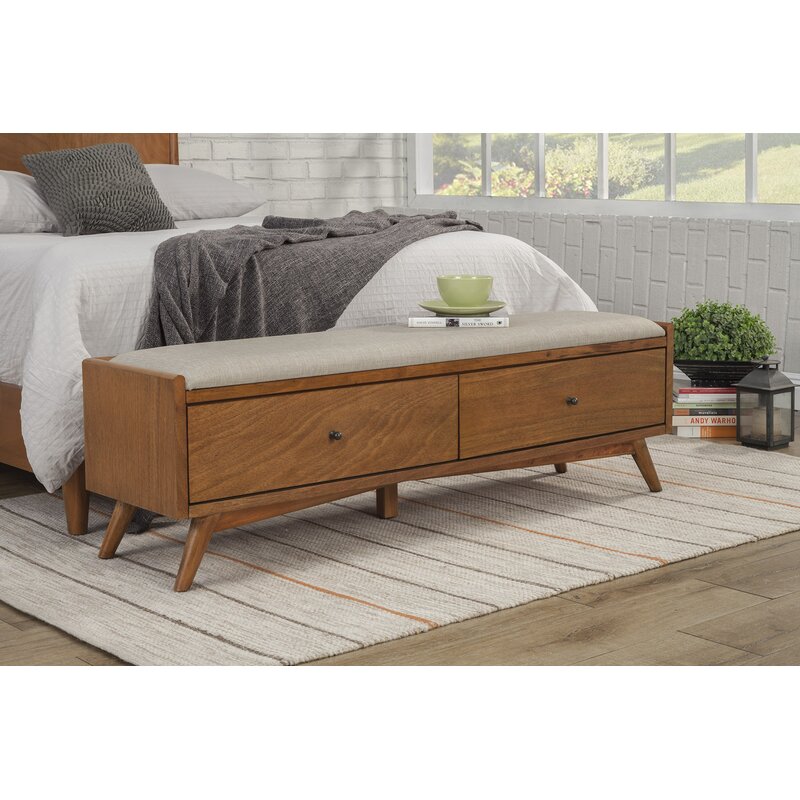 Parocela Upholstered Drawer Storage Bench & Reviews | Joss & Main